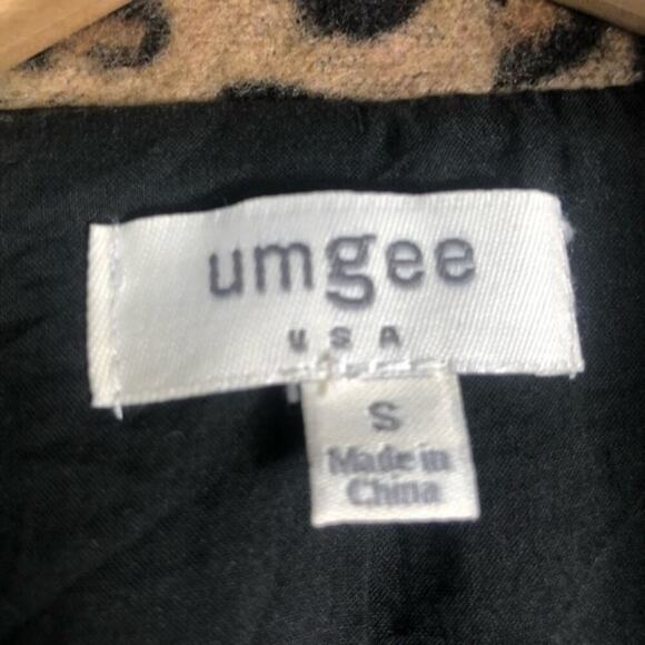 Umgee Leopard Moto Jacket Womens S Brown Biker Glam Bold Edgy Mob Wife Core - Picture 5 of 5